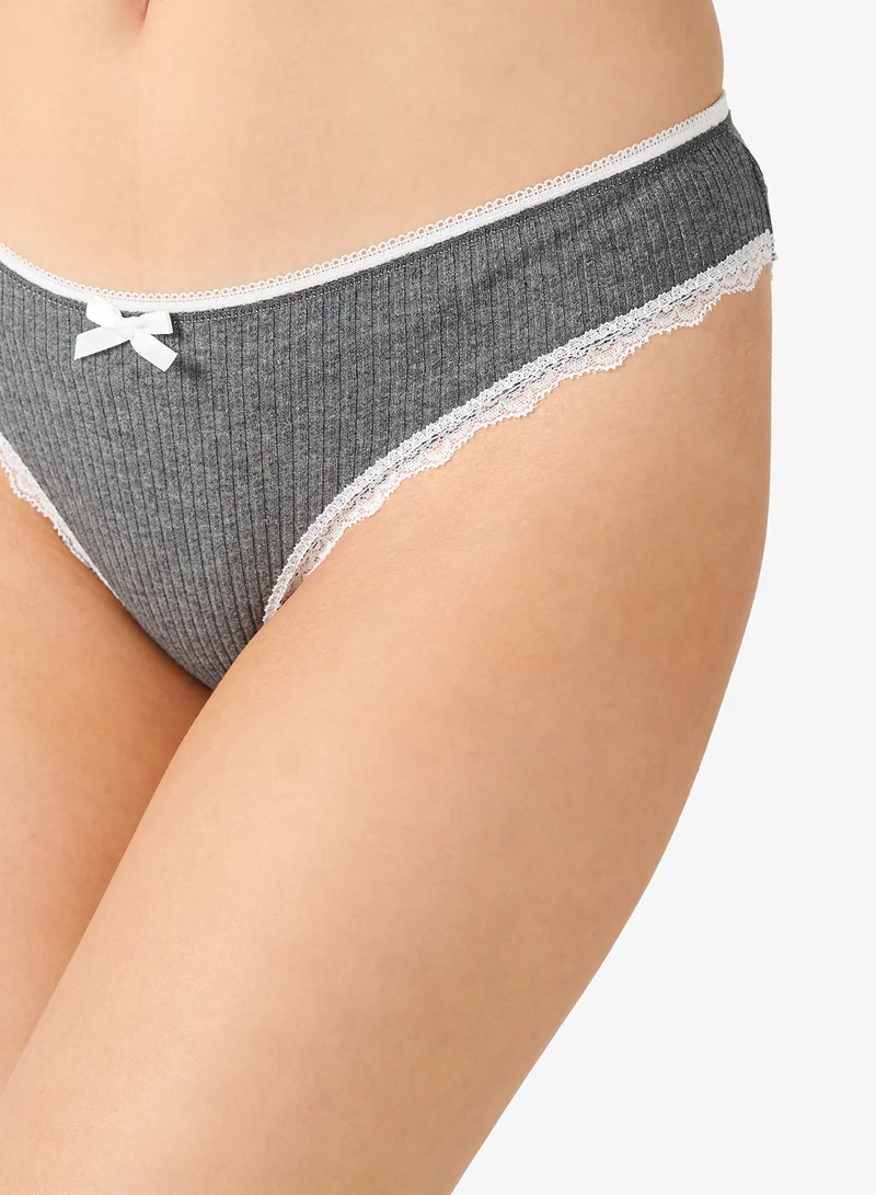 Ginger  4PC Lace Detail Cheeky Brief for Women | Best Price UAE
